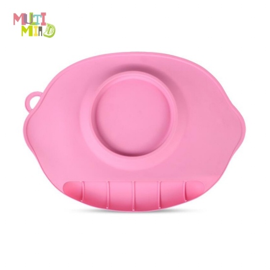 Dishwasher and Microwave Safe with Spoon and Fork Baby Silicone Placemat Non-Slip Feeding Suction Plate for Toddlers Babies Kids Fits Most Highchair Trays BPA-Free FDA Approved 