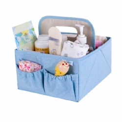 Baby Nappy Caddy - Organiser Basket for Nursery.Blue